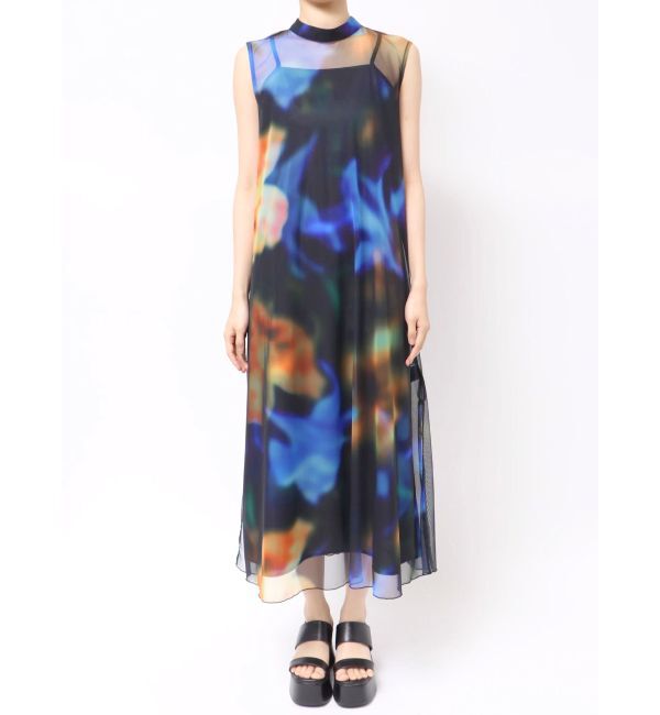 MURUA「【追加生産分】シェイドフラワーレイヤードワンピース」|ワンピース|