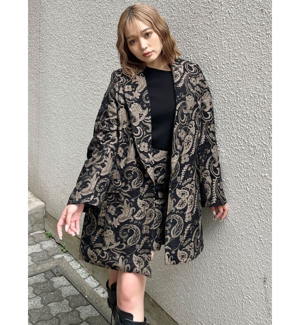 MURUA「【YUKKOコラボ】レースアップジャガードミニスカート【セットアップ着用可】」|スカート|