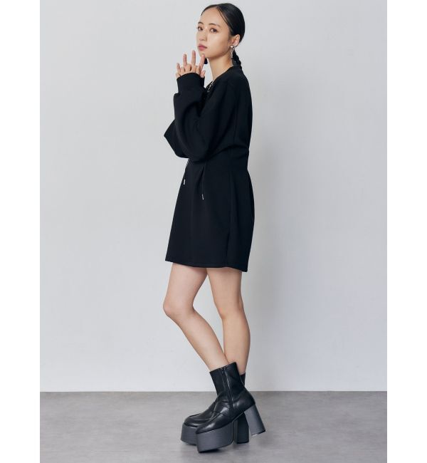 MURUA「デザインレースアップミニワンピース」|ワンピース|