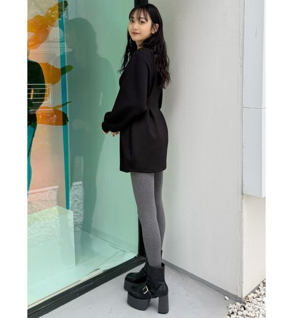 MURUA「デザインレースアップミニワンピース」|ワンピース|