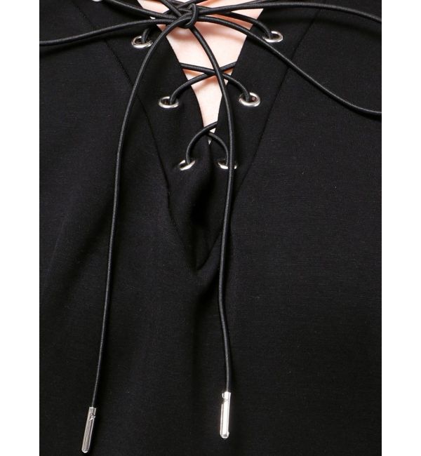 MURUA「デザインレースアップミニワンピース」|ワンピース|