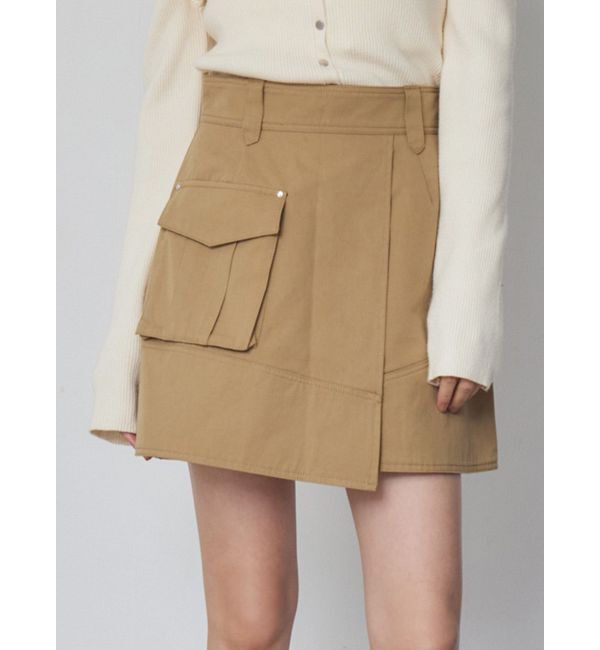 MURUA「アシメチノミニスカート」|スカート|ベージュ