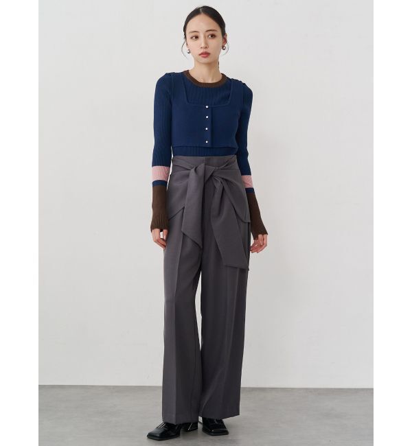 MURUA「バイカラーレイヤードニット」|ニット・セーター|