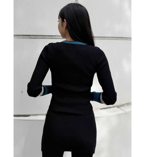 MURUA「バイカラーレイヤードニット」|ニット・セーター|