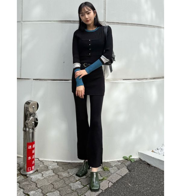 MURUA「バイカラーレイヤードニット」|ニット・セーター|