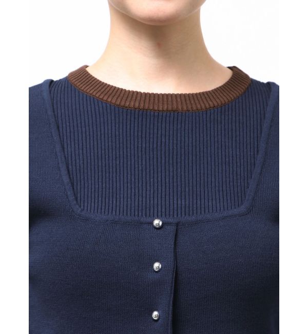 MURUA「バイカラーレイヤードニット」|ニット・セーター|