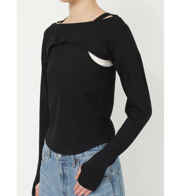 Ungrid「タンクレイヤードショートロングスリーブTee」|Tシャツ・カットソー|