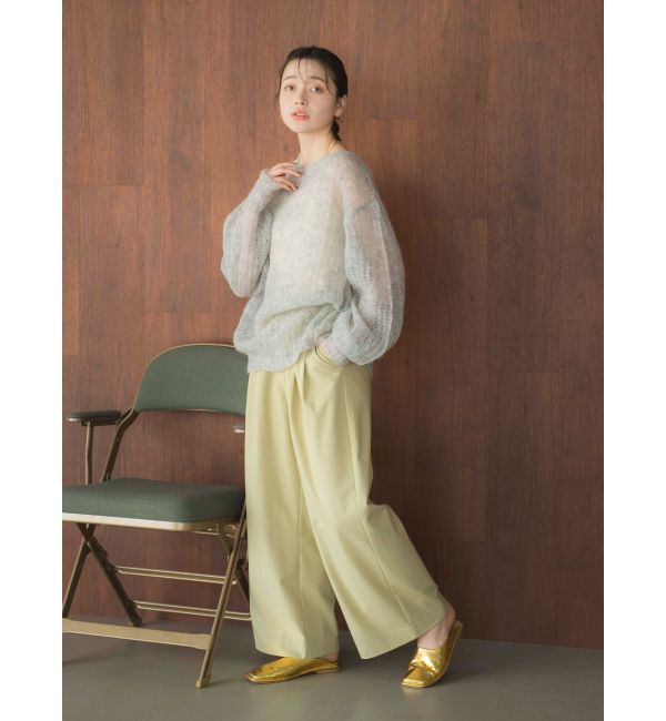 Ungrid「アルパカ混透かし編みニット」|ニット・セーター|