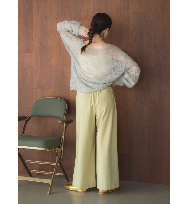 Ungrid「アルパカ混透かし編みニット」|ニット・セーター|