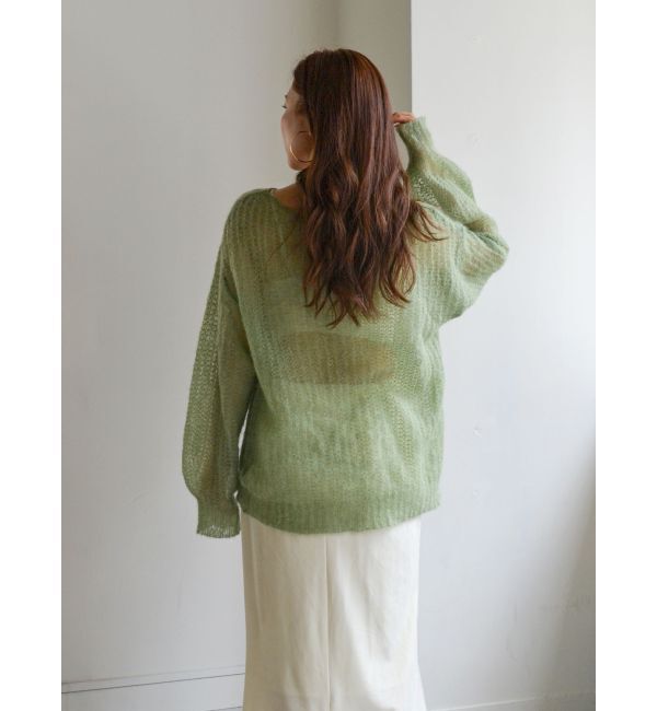 Ungrid「アルパカ混透かし編みニット」|ニット・セーター|