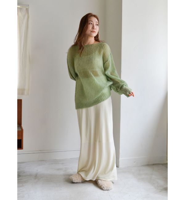 Ungrid「アルパカ混透かし編みニット」|ニット・セーター|