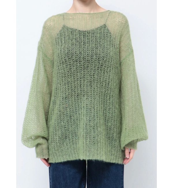 Ungrid「アルパカ混透かし編みニット」|ニット・セーター|