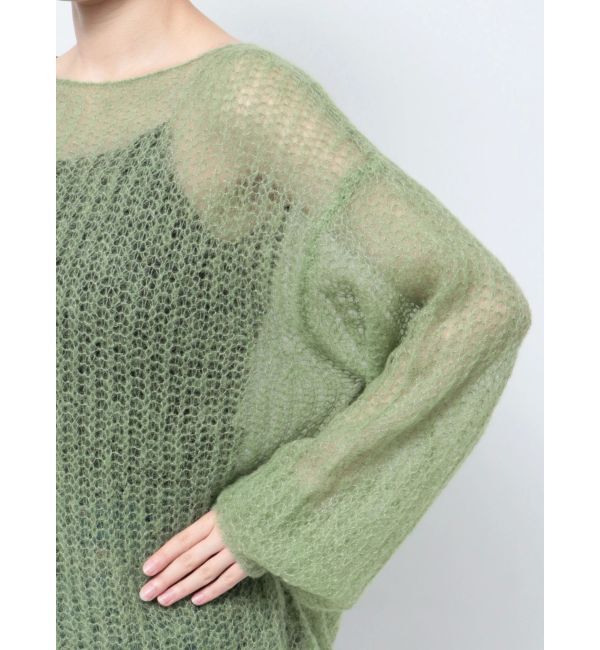 Ungrid「アルパカ混透かし編みニット」|ニット・セーター|