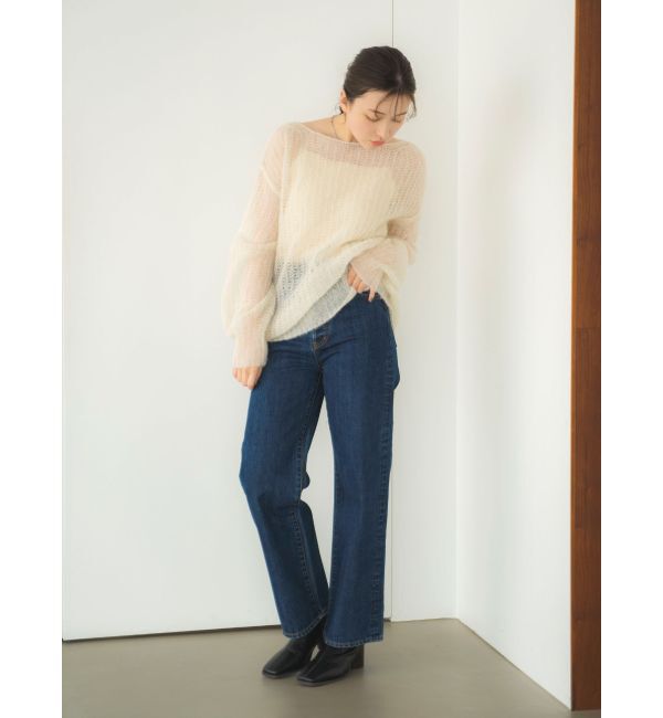 Ungrid「アルパカ混透かし編みニット」|ニット・セーター|