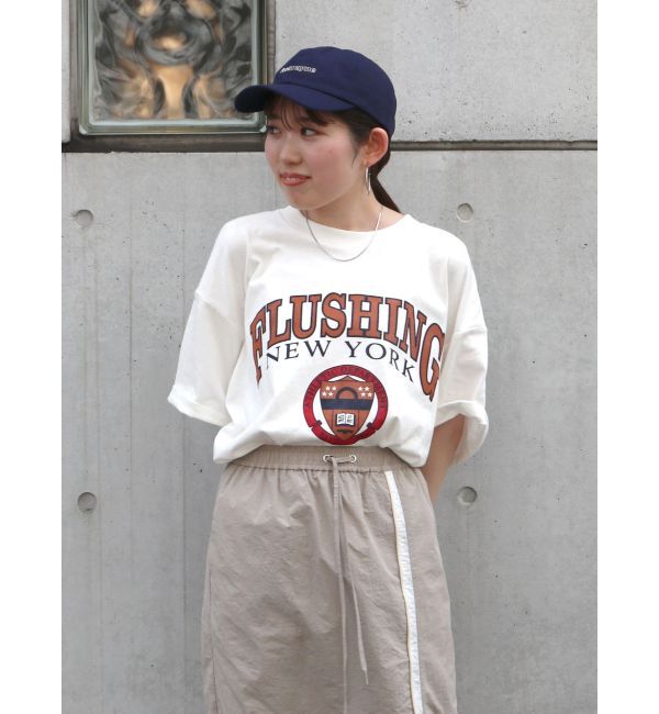 Ungrid「カレッジロゴビッグTee」|Tシャツ・カットソー|オフホワイト