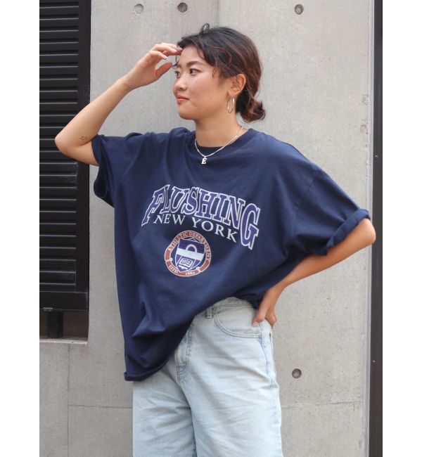 Ungrid「カレッジロゴビッグTee」|Tシャツ・カットソー|