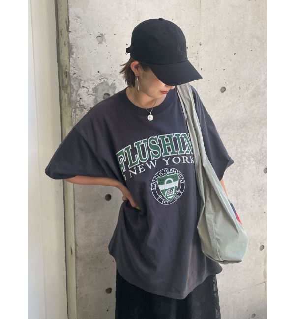 Ungrid「カレッジロゴビッグTee」|Tシャツ・カットソー|