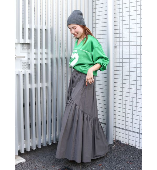 Ungrid「メッシュコンビナンバリングロングスリーブTee」|Tシャツ・カットソー|