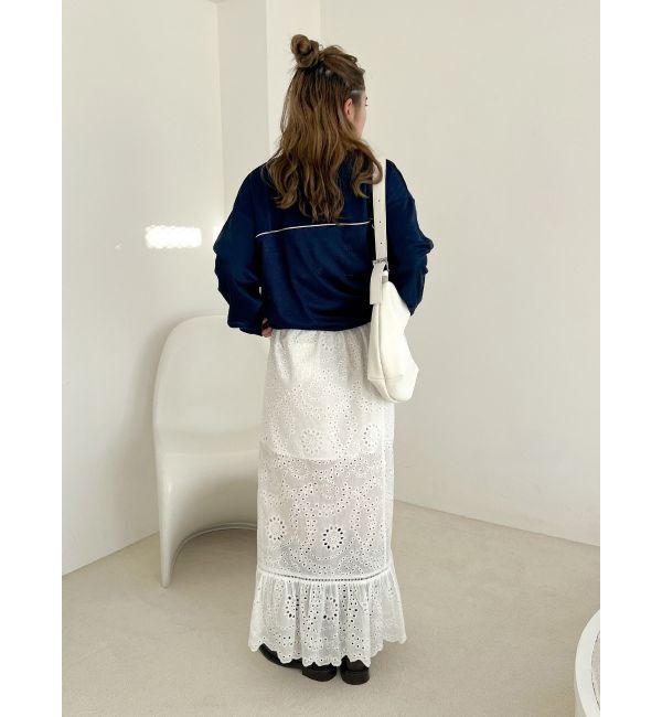 Ungrid「メッシュコンビナンバリングロングスリーブTee」|Tシャツ・カットソー|