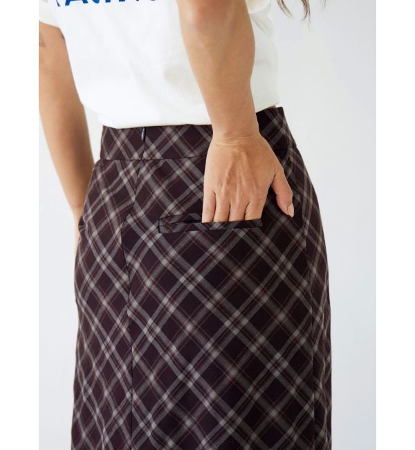Ungrid「チェックアイラインスカート」|スカート|