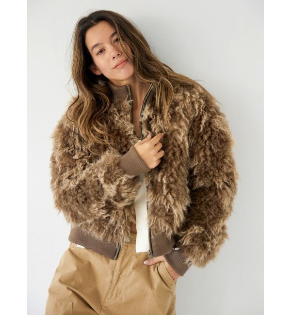 Ungrid「ミックスファーショートブルゾン」|ブルゾン・スタジャン|