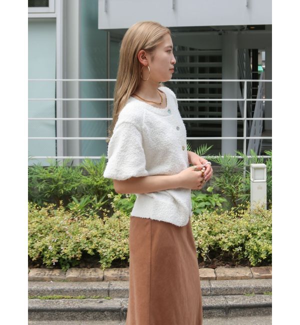 Ungrid「ハーフスリーブニットカーデ」|カーディガン|