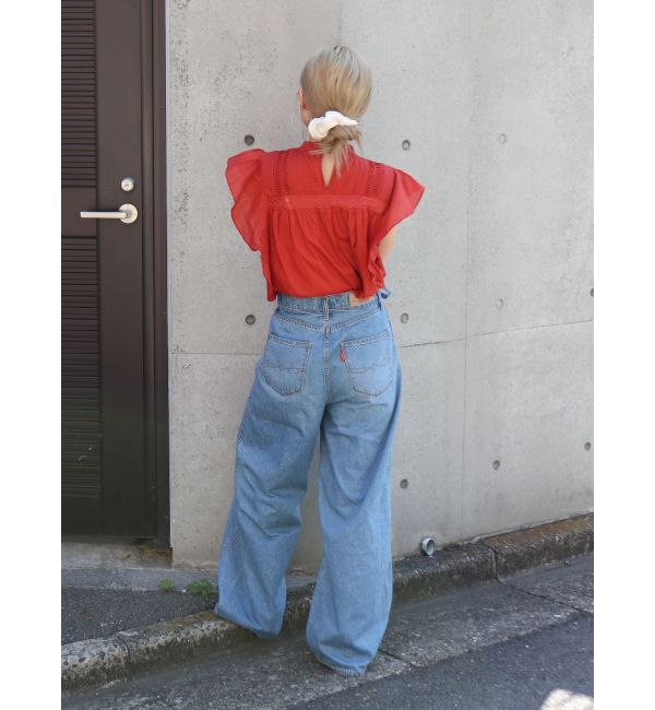 Ungrid「コットンノースリフリルブラウス」|シャツ・ブラウス|