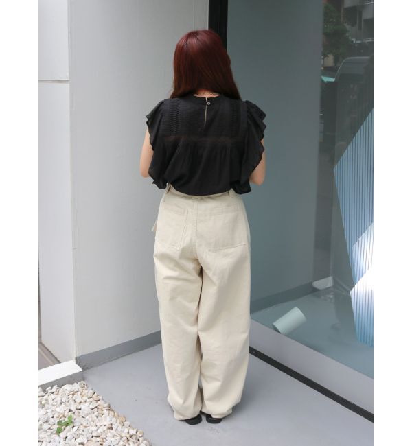 Ungrid「コットンノースリフリルブラウス」|シャツ・ブラウス|