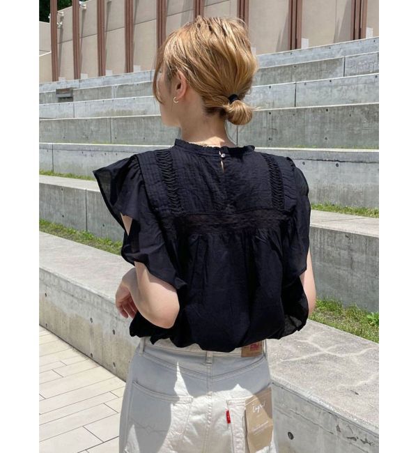Ungrid「コットンノースリフリルブラウス」|シャツ・ブラウス|