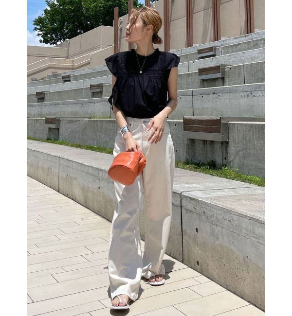 Ungrid「コットンノースリフリルブラウス」|シャツ・ブラウス|