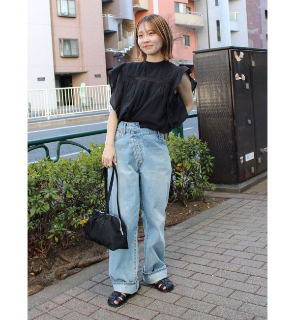 Ungrid「コットンノースリフリルブラウス」|シャツ・ブラウス|