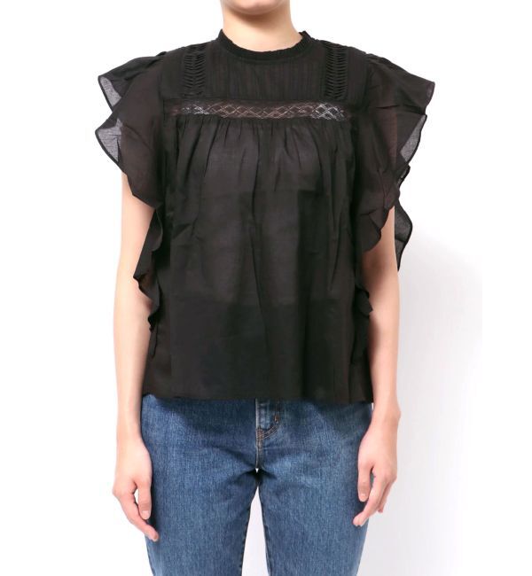 Ungrid「コットンノースリフリルブラウス」|シャツ・ブラウス|