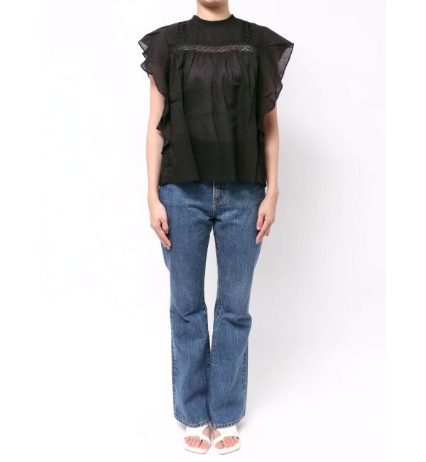 Ungrid「コットンノースリフリルブラウス」|シャツ・ブラウス|