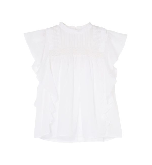 Ungrid「コットンノースリフリルブラウス」|シャツ・ブラウス|