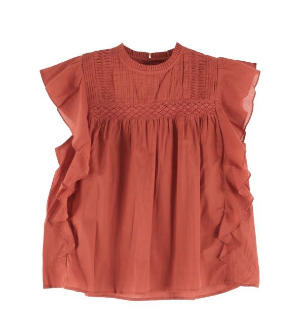 Ungrid「コットンノースリフリルブラウス」|シャツ・ブラウス|