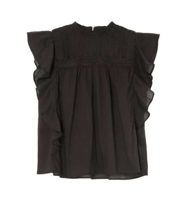 Ungrid「コットンノースリフリルブラウス」|シャツ・ブラウス|