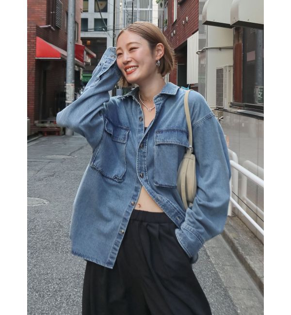 Ungrid「デニムルーズシャツ」|シャツ・ブラウス|