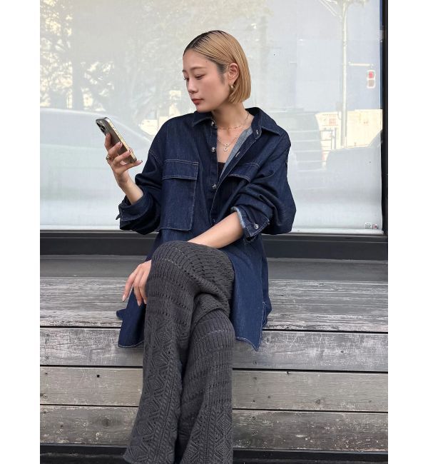 Ungrid「デニムルーズシャツ」|シャツ・ブラウス|インディゴ