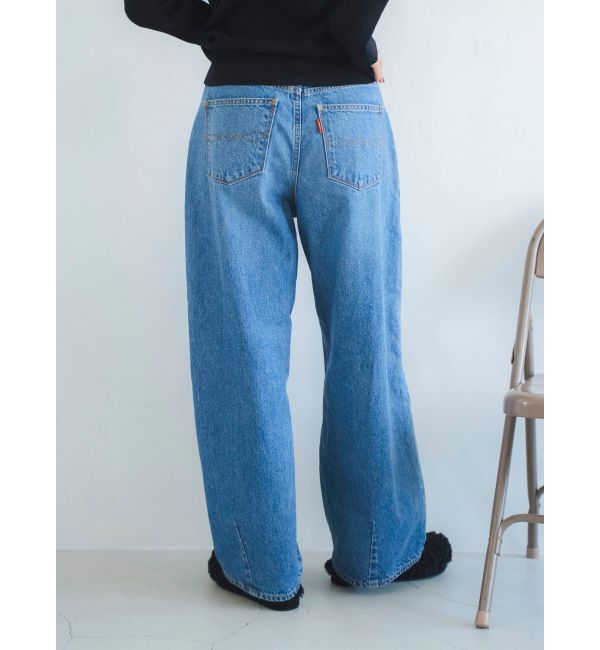 Ungrid「タックデザインカーブデニム」|デニム|