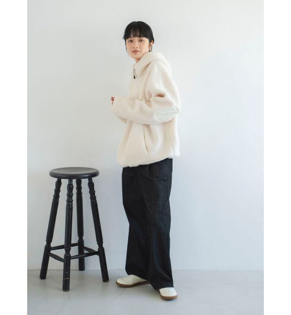 Ungrid「タックデザインカーブデニム」|デニム|