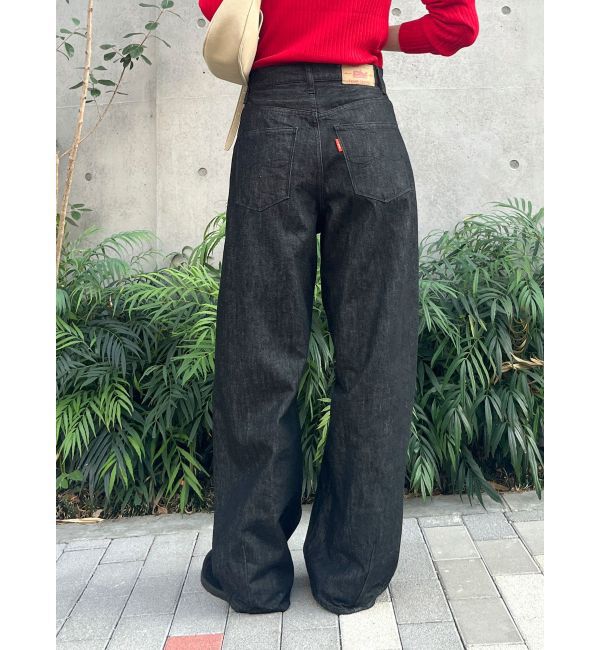 Ungrid「タックデザインカーブデニム」|デニム|