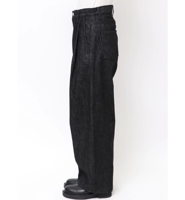 Ungrid「タックデザインカーブデニム」|デニム|