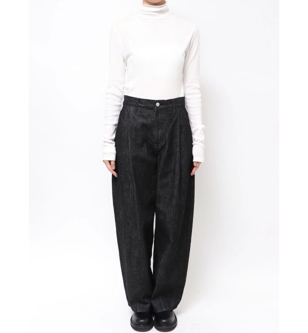 Ungrid「タックデザインカーブデニム」|デニム|