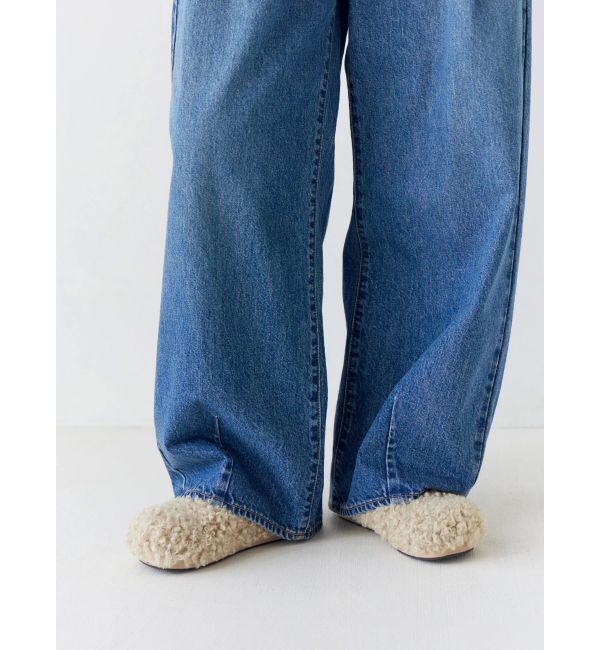 Ungrid「タックデザインカーブデニム」|デニム|