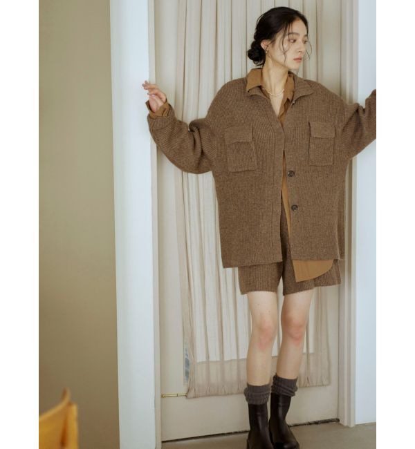 Ungrid「カラーネップニットカーディガン」|カーディガン|