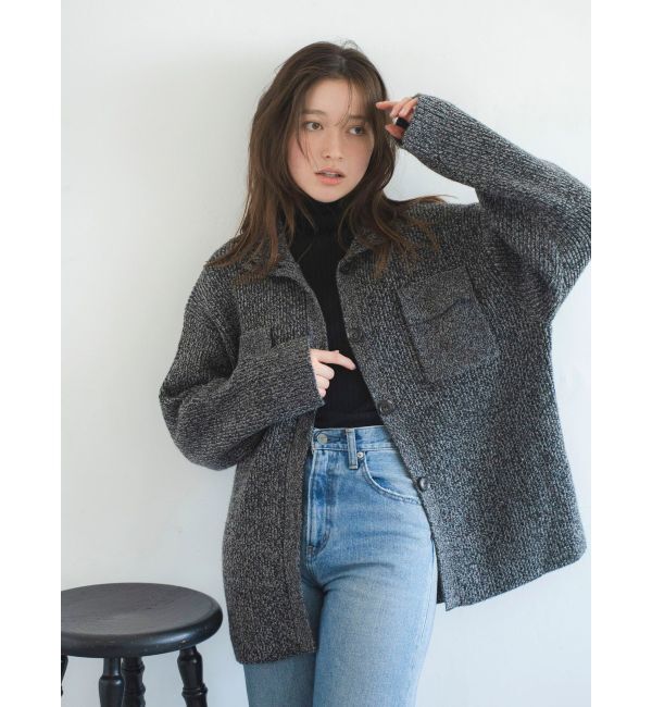 Ungrid「カラーネップニットカーディガン」|カーディガン|