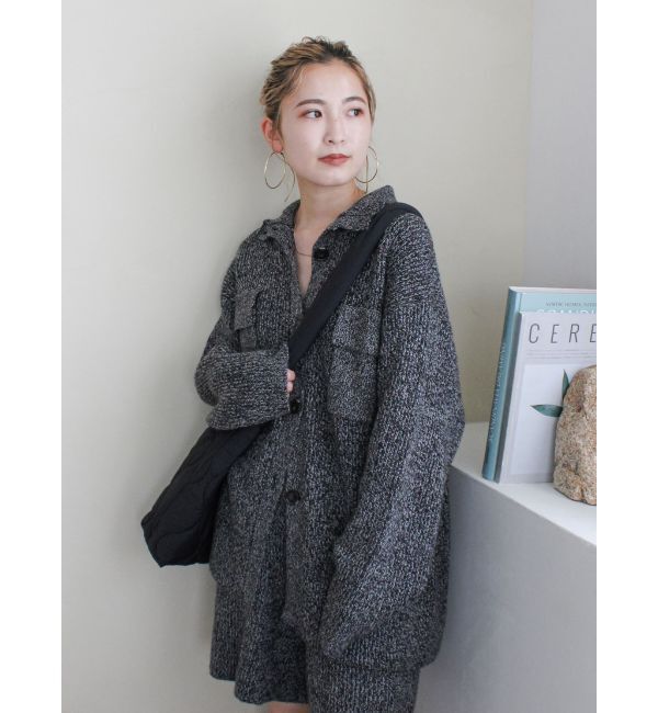 Ungrid「カラーネップニットカーディガン」|カーディガン|
