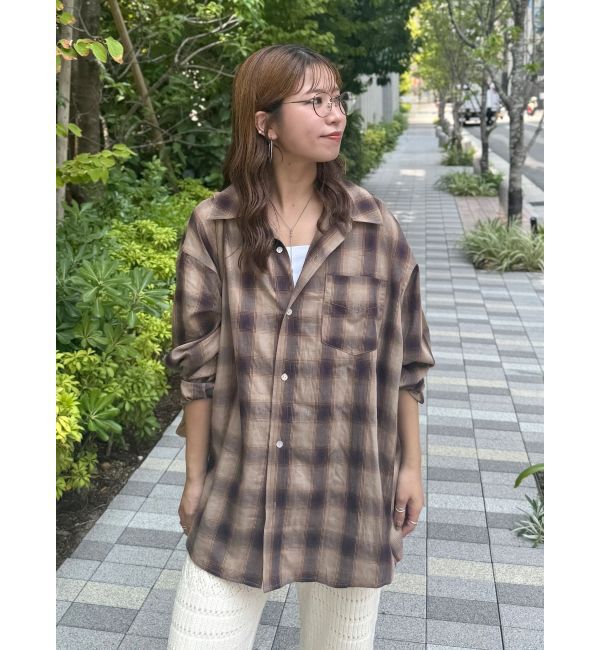 Ungrid「ビッグルーズチェックシャツ」|シャツ・ブラウス|