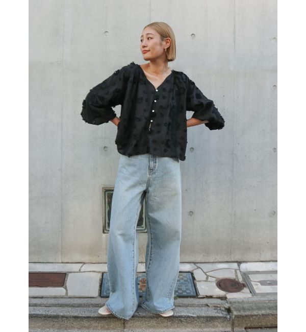 Ungrid「スリーブボリュームジャカードブラウス」|シャツ・ブラウス|