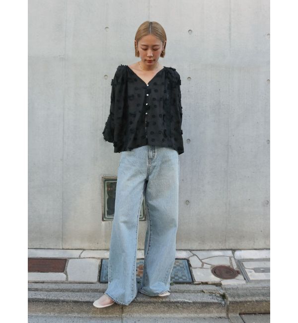 Ungrid「スリーブボリュームジャカードブラウス」|シャツ・ブラウス|